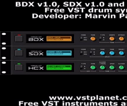 BDX, SDX & HCX - Free VST Drum Synths