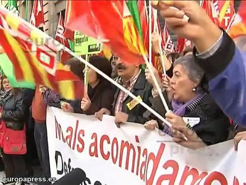 Manifestación en la Conselleria de Gobernación