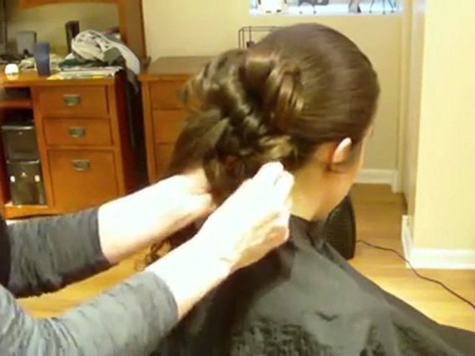 How To Do A Low Updo Hairstyle_ Long Hair With Wedding Veil