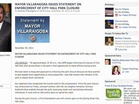 Occupy LA Protesters Eviction & Arrests Police Raid