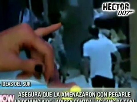 video seguridad agresion de fan de Coki Ramirez a Larissa Riquelme