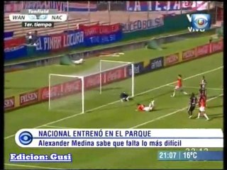 Nacional entreno en el parque