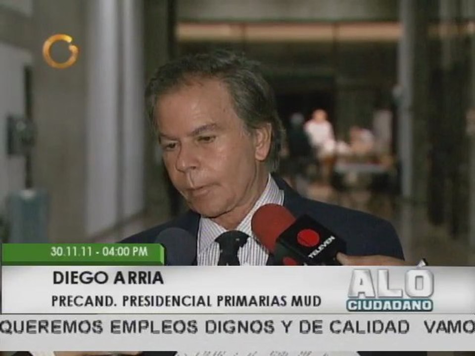 Diego Arria: se necesita una transición de no más de tres años