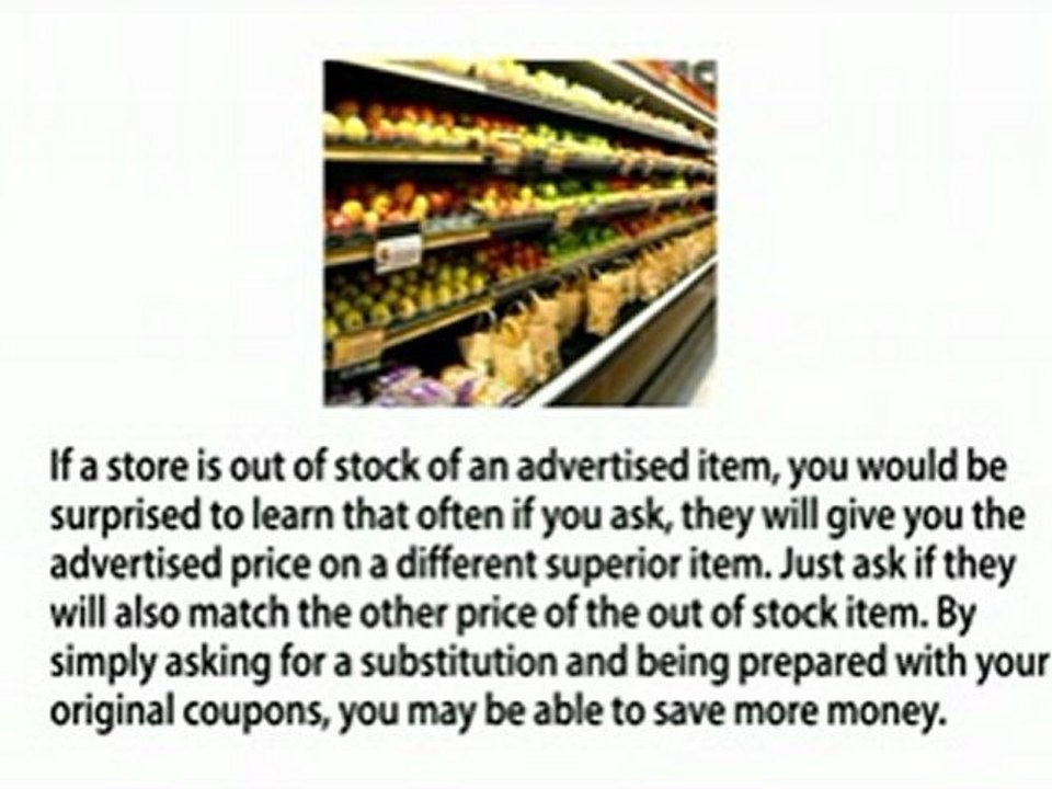 Couponing - Using Rain Checks