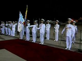 Presidente Chávez dio la bienvenida a Cristina Fernández de Kirchner a su llegada a Venezuela