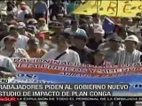 Trabajadores peruanos se suman a oposición al proyecto Conga