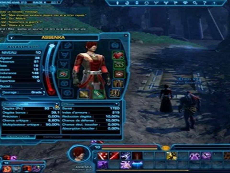 Présentation de l'interface SWTOR