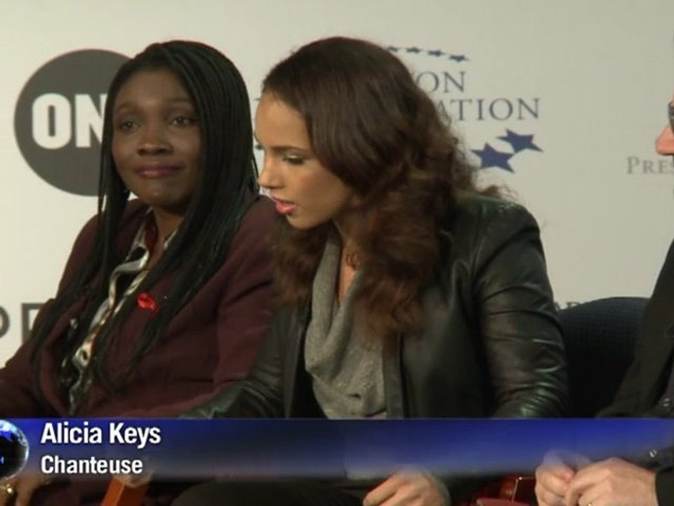 Obama, Alicia Keys et Bono réunis contre le sida
