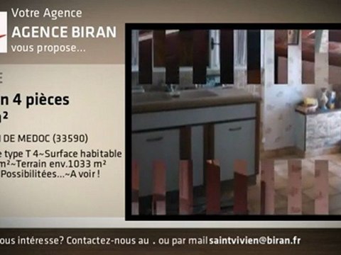 A vendre - Maison - ST VIVIEN DE MEDOC (33590) - 4 pièces -