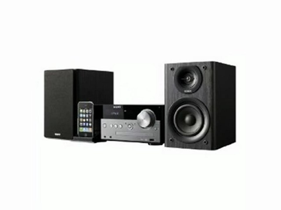Sony CMT-MX500I Kompaktanlage (CD-/ MP3-Player, UKW mit RDS, Apple iPod-Dock) dunkelsilber/ schwarz