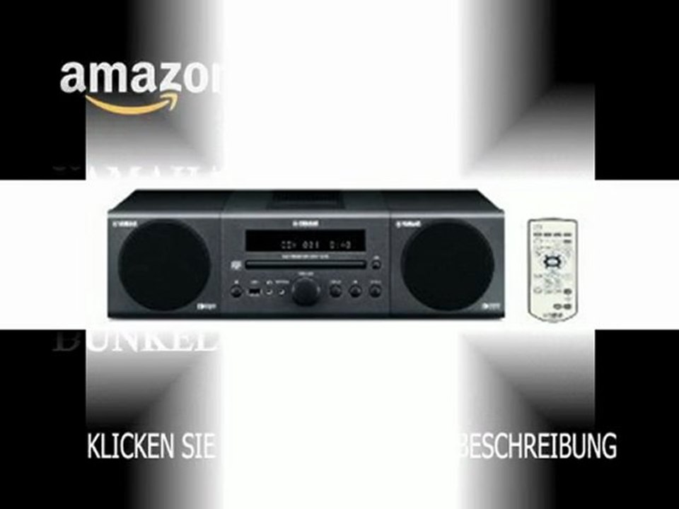 Yamaha MCR 040 Kompaktanlage (MP3-CD-Player, Apple iPod-Dock, USB) dunkelgrau