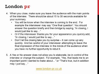 How to Control aTV Radio or Press Interview and be Heard