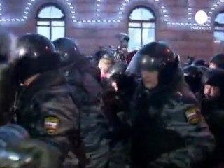 Mosca, proteste contro il risultato elettorale