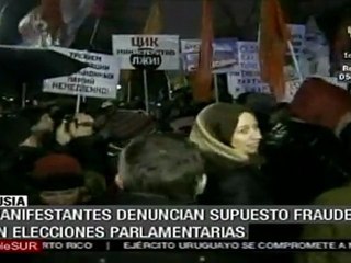 Protesta en Rusia, denuncian fraude en parlamentarias