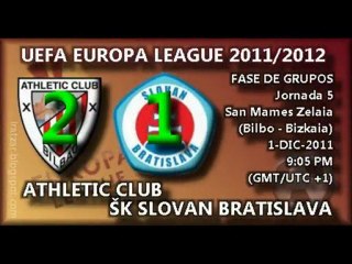 Fase de Grupos UEL: Athletic 2 - ŠK Slovan Bratislava 1 (1/12/11)