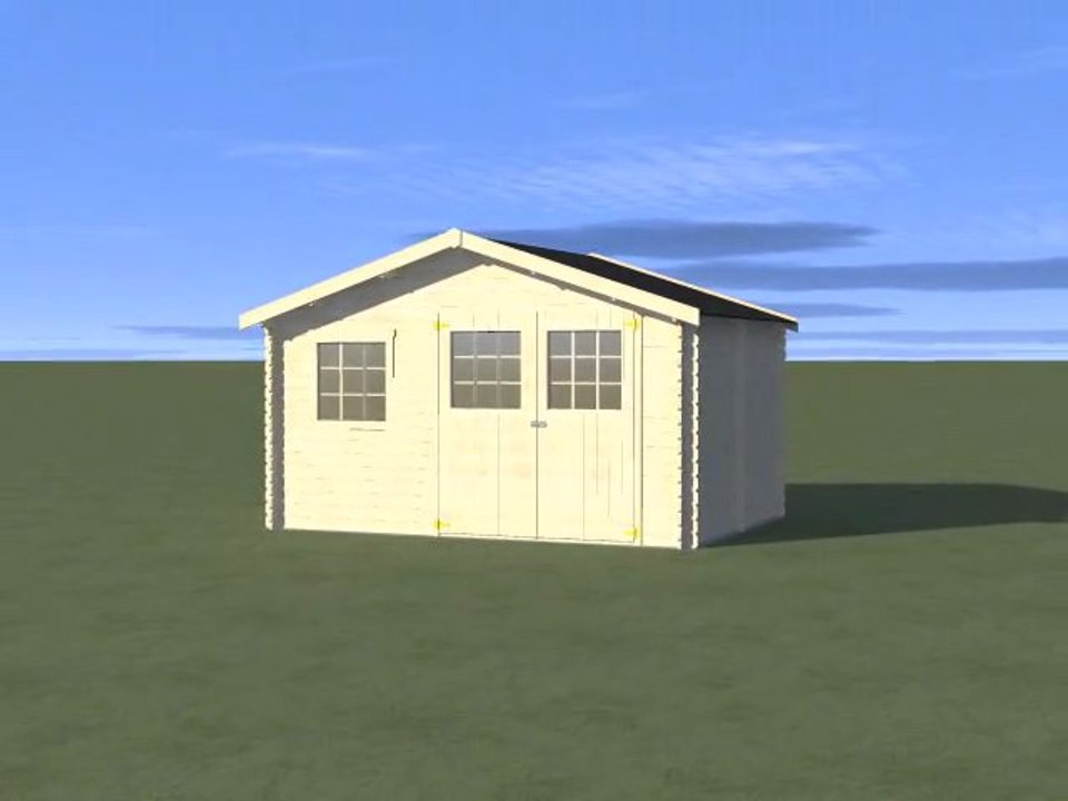Abri de jardin en bois Valloire 11,04m² - Vidéo de présentation