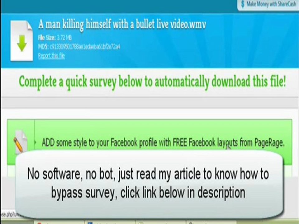 Sharecash auto file downloader | sharecash survey bypasser