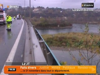 Un automobiliste chute du périphérique Nord (Lyon)