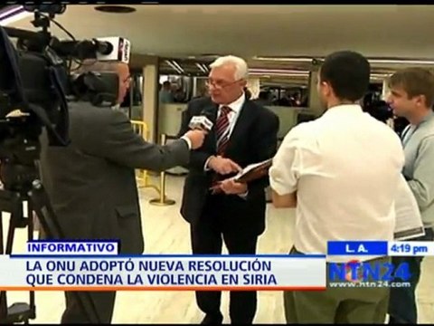 La ONU adoptó nueva resolución que condena la violencia en Siria - NTN24.com