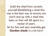 The Best Way to Build Garden Sheds