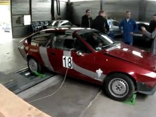 GTV gatouille sur le banc de puissance