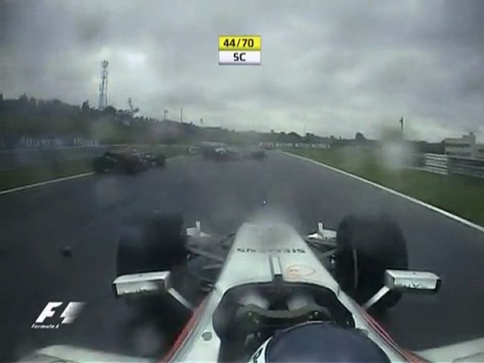 Hungary 2006 Kimi Räikkönen crashing into Vitantonio Luizzi