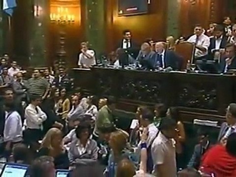 Storming Parliament in Argentina
