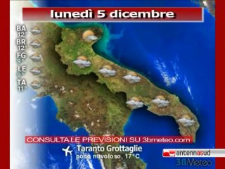 Previsioni del tempo,  lunedì 5 dicembre