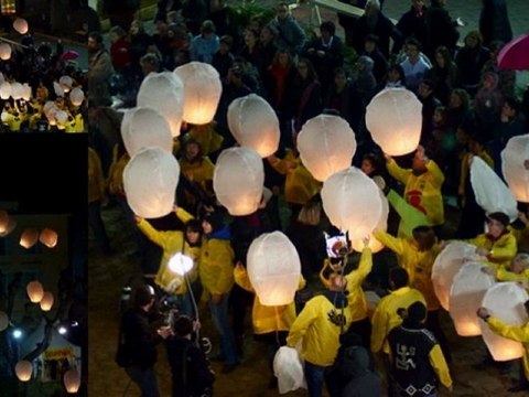 Samedi après-midi, embouteillage et flash mob