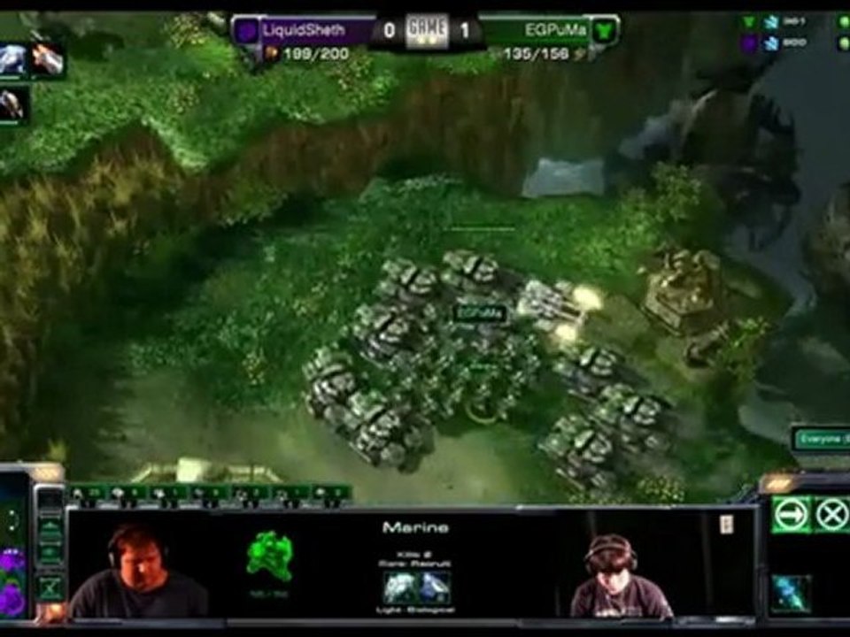 NASL Season 2 - Game 1 2 3 4 & 5 - Liquid`Sheth (Z) VS EG Puma (T) Part 1/2