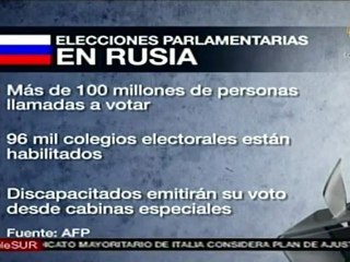 Rusia realiza elecciones parlamentarias