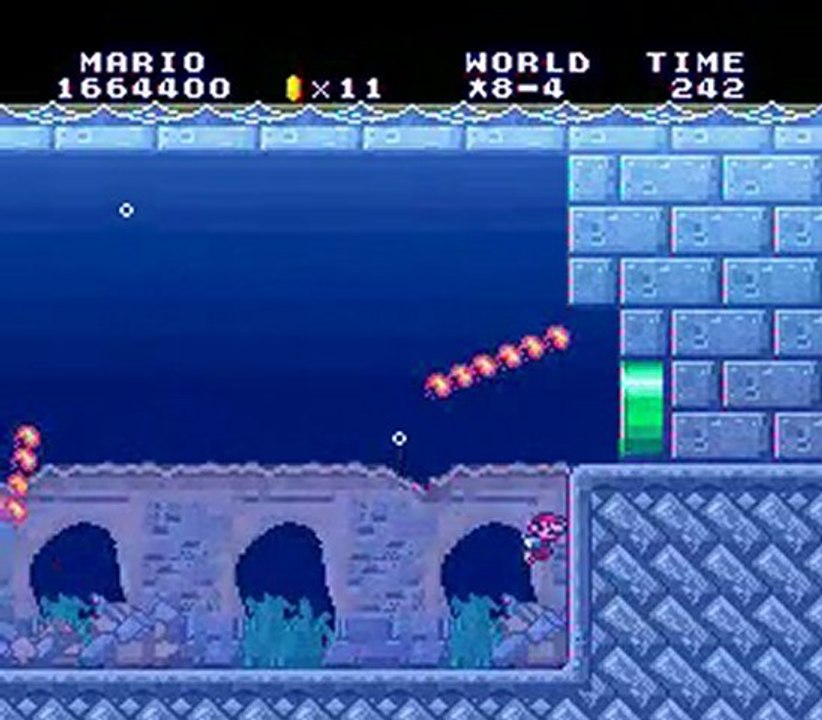 Super Mario Bros - World *8-4 (Last level)