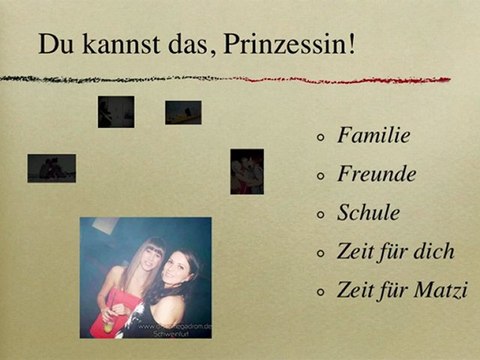 Hallo Jessica, ich will nur dass du es dir ansiehst. :)