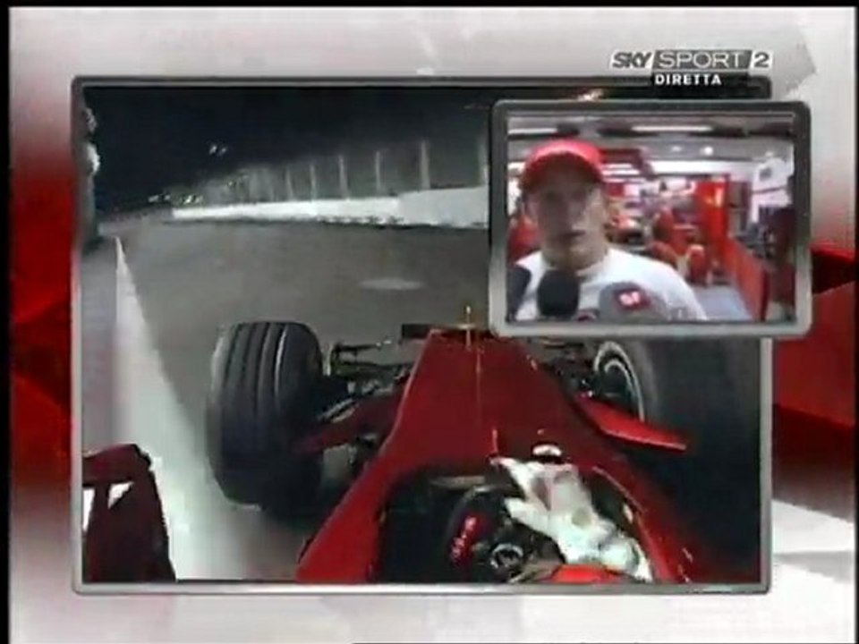 Singapur 2008 Kimi Räikkönen Free Practise Interview