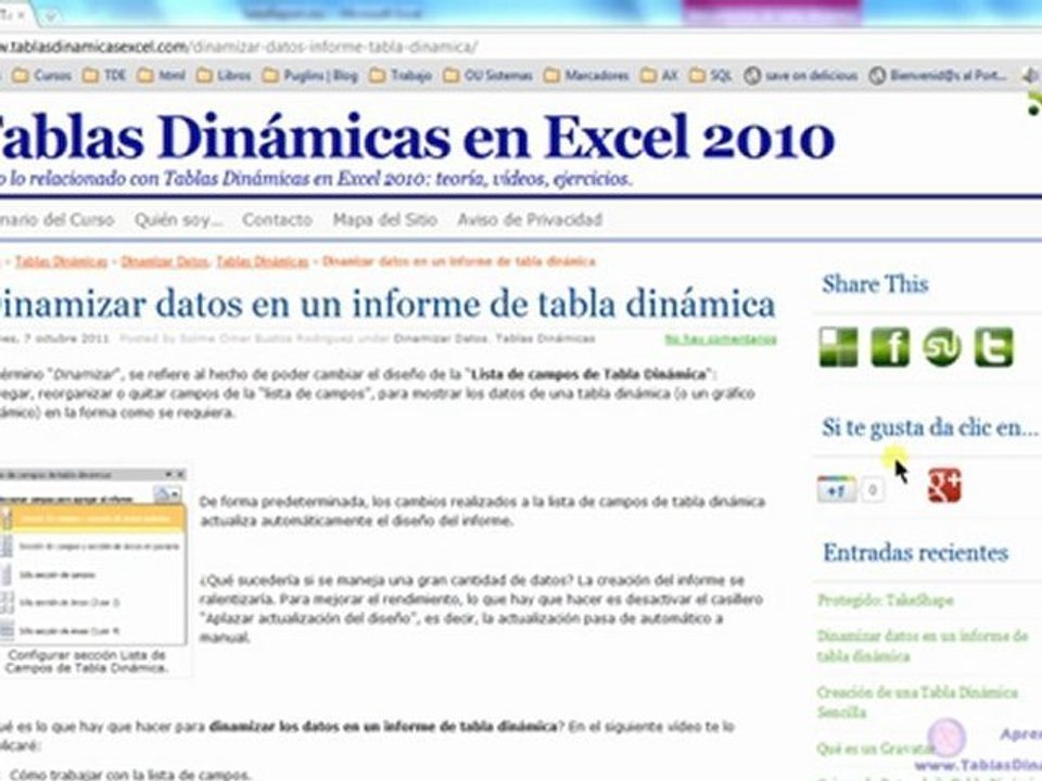 Tablas Dinámicas Excel 2010 - Cómo Dinamizar una Tabla Dinámica Sencilla