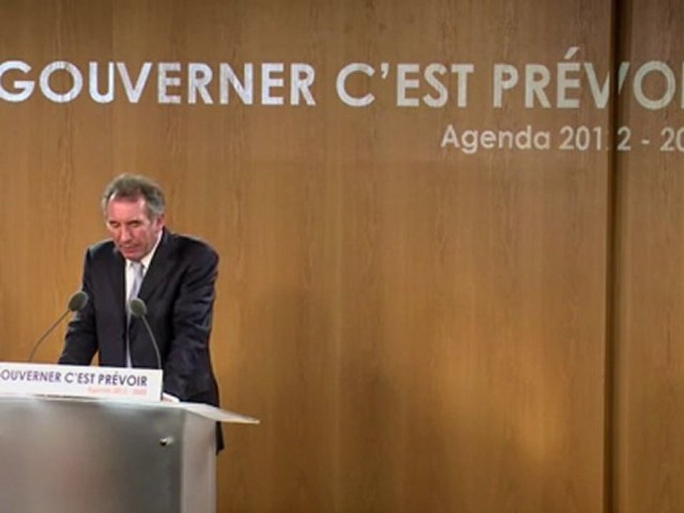 FRANÇOIS BAYROU - PRESENTATION DE L'AGENDA 2012 2020