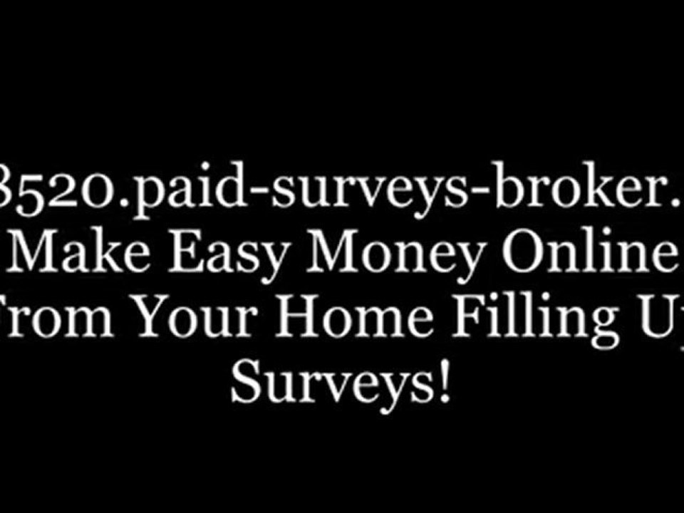 Work from home opportunities; make money from paid surveys online