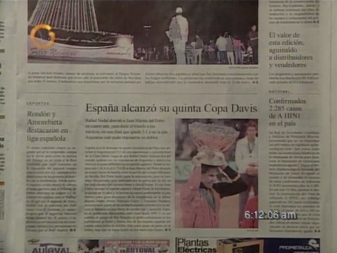 Noticias de primera plana