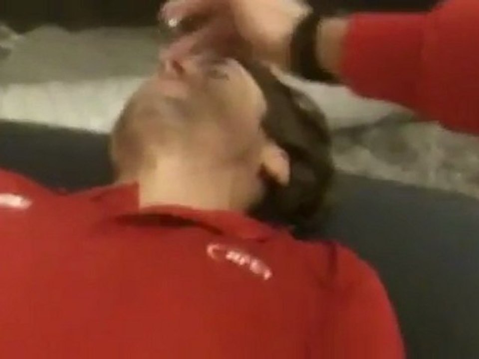 Broma de Rafa Nadal a David Ferrer antes de la final de la Copa Davis