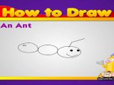 How to Draw Cartoon Animals in Telugu - Ant