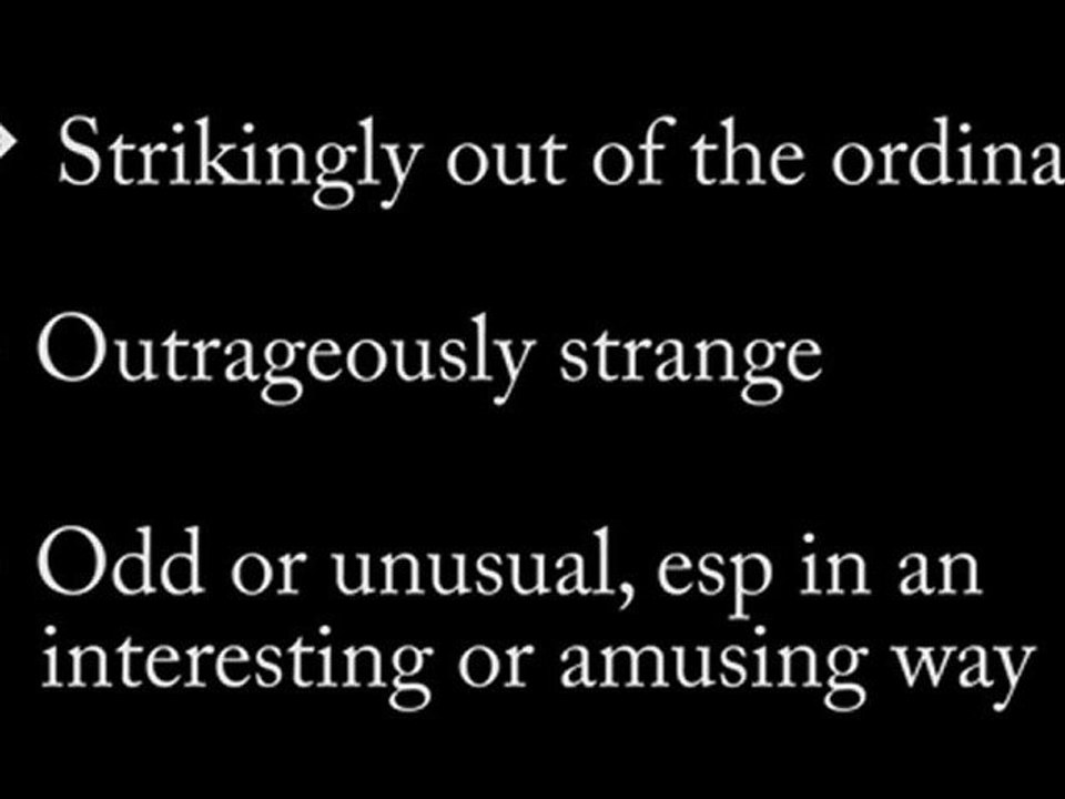 One Word A Day  BIZARRE(HD)