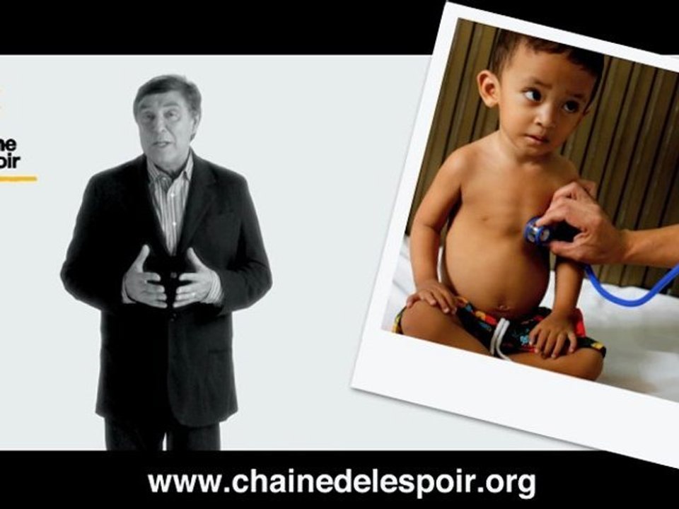 Jean-Pierre Foucault, spot publicitaire pour La Chaîne de l'Espoir