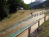 séance saut à skis été