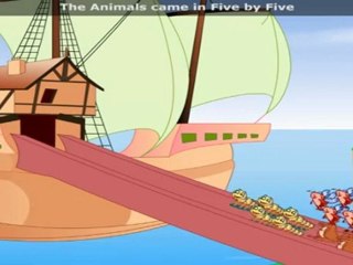 The Animals Came In Two By Two with Lyrics - Nursery Rhyme