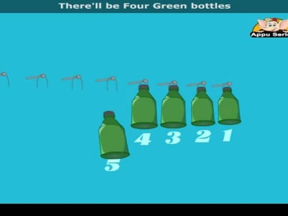 Ten Green Bottles with Lyrics Nursery Rhyme video Dailymotion