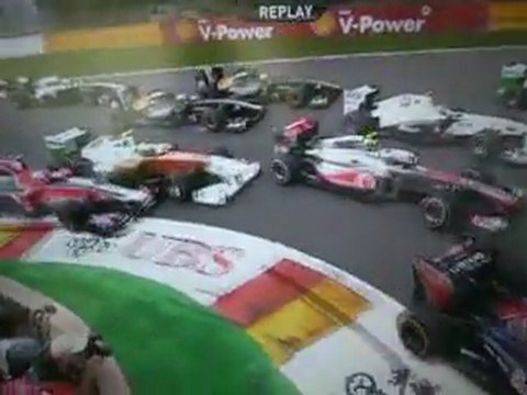 2011 Belçika GP - Start Kazaları