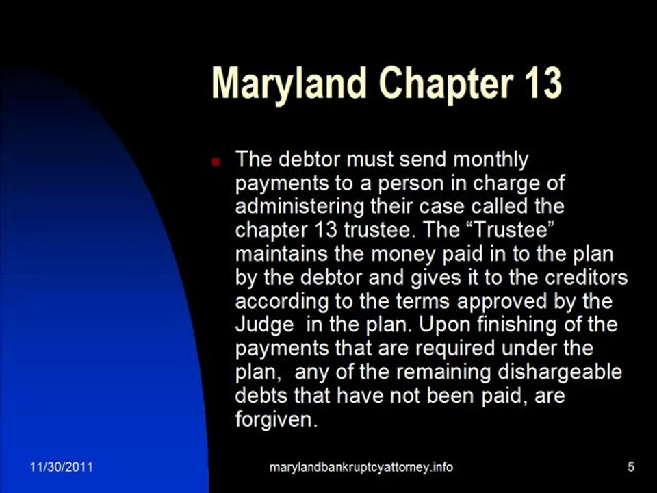 How Does Maryland Chapter 13 Work