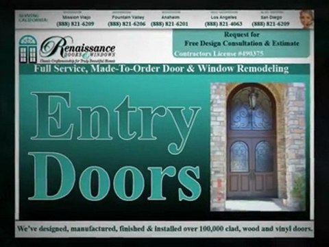 (888) 821-6206 ~ Entry Doors Rancho Palos Verdes