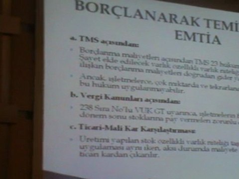 10- (01.12.2011) - İstanbul YMM Odasının Düzenlemiş Olduğu Türk Ticaret Kanunu İle İlgili Olarak Ticari Kardan, Standartlara Göre Mali Kara Geçiş Uygulaması Konulu Toplantı