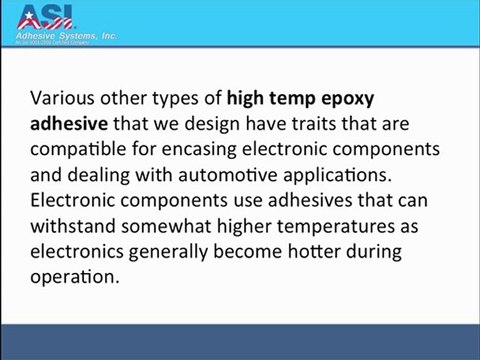 HIgh temp adhesive products & custom formulations